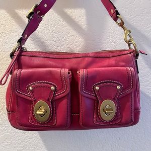 Coach 65th Anniversary Legacy Hobo Raspberry